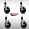 Service Caster 5'' SS Phenolic Swivel 1-5/8'' Expanding Stem Caster Set with Brake, 4PK SCC-SSEX20S514-PHS-TLB-158-4 - alternate 2